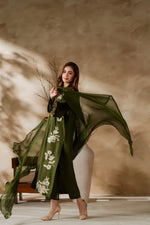 Unstitched Embroidered Lawn 3Pc Suit