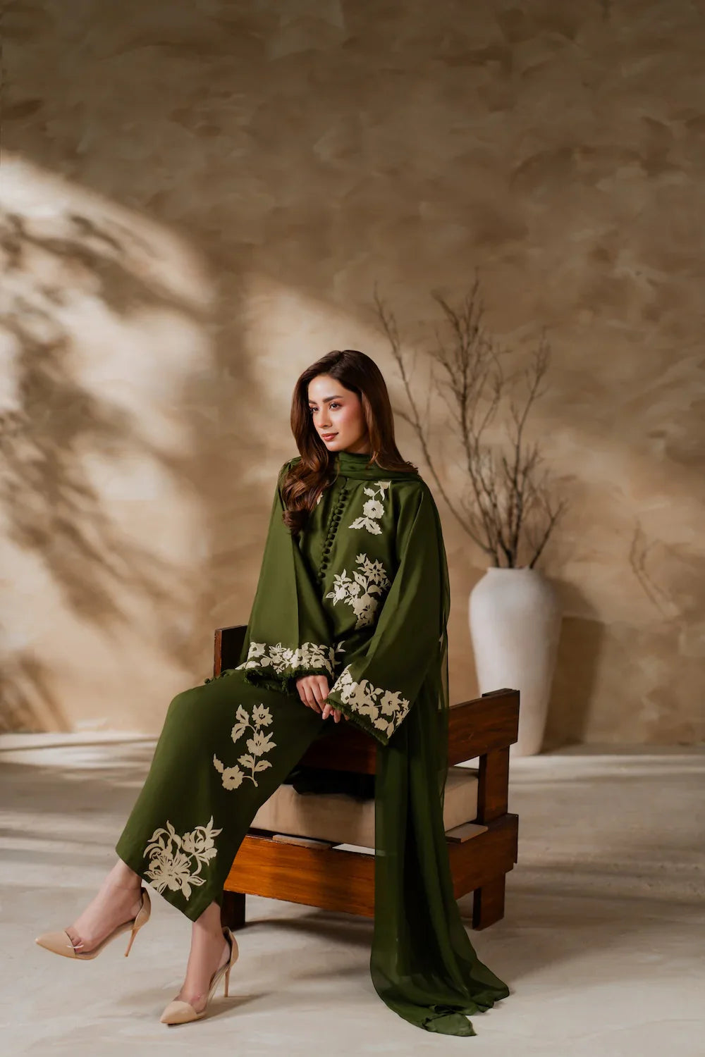 Unstitched Embroidered Lawn 3Pc Suit