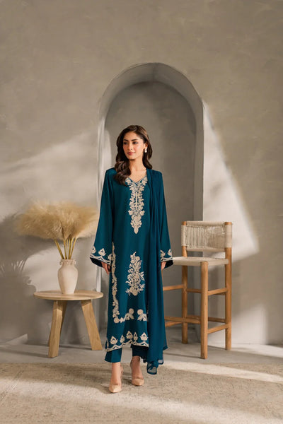 Unstitched Embroidered Lawn 3Pc Suit