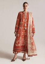 Unstitched Embroidered Lawn 3Pc Suit