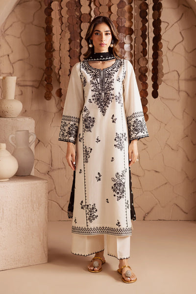 Unstitched Embroidered Lawn 3Pc Suit