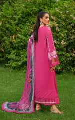 Unstitched Embroidered Lawn 3Pc Suit