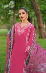 Unstitched Embroidered Lawn 3Pc Suit