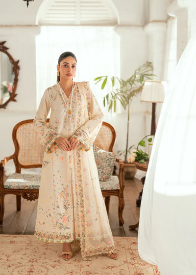 Unstitched Embroidered Lawn 3Pc Suit