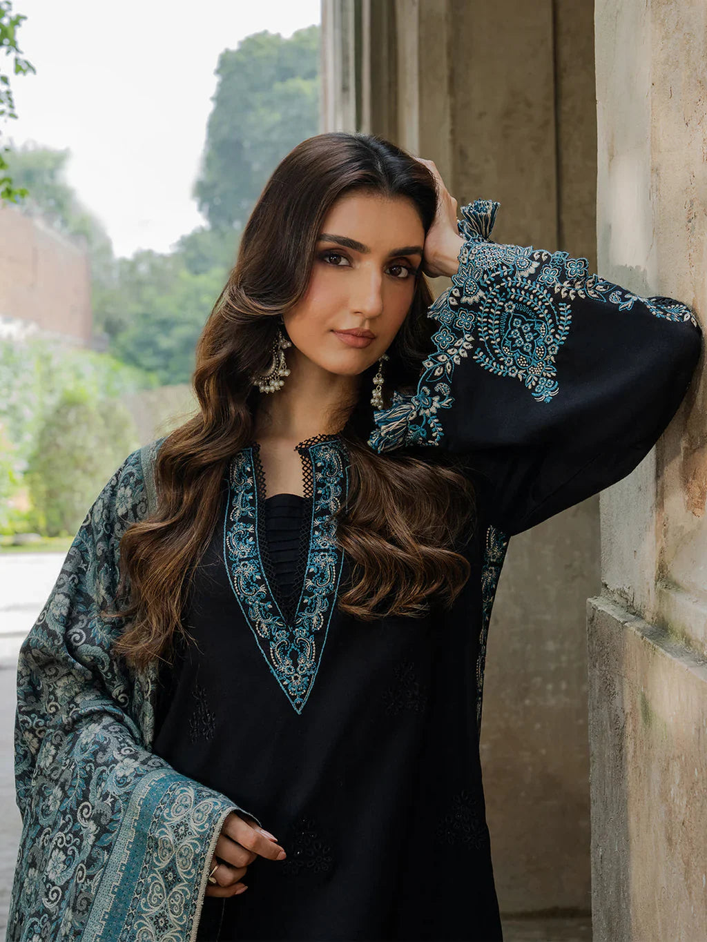 Unstitched Embroidered Lawn 3Pc Suit
