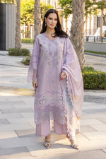 Unstitched Embroidered Lawn 3Pc Suit