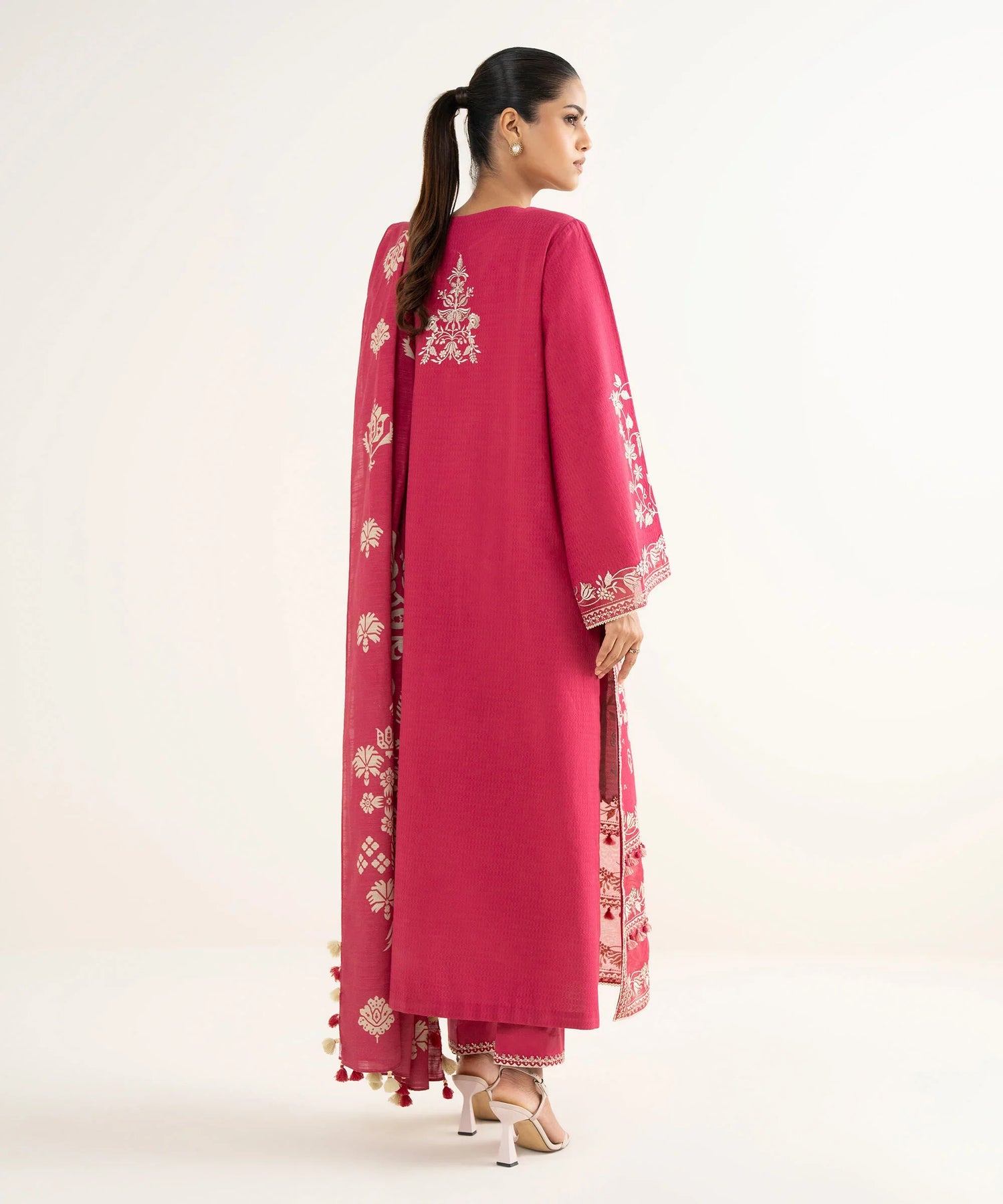 Unstitched Embroidered Lawn 3Pc Suit