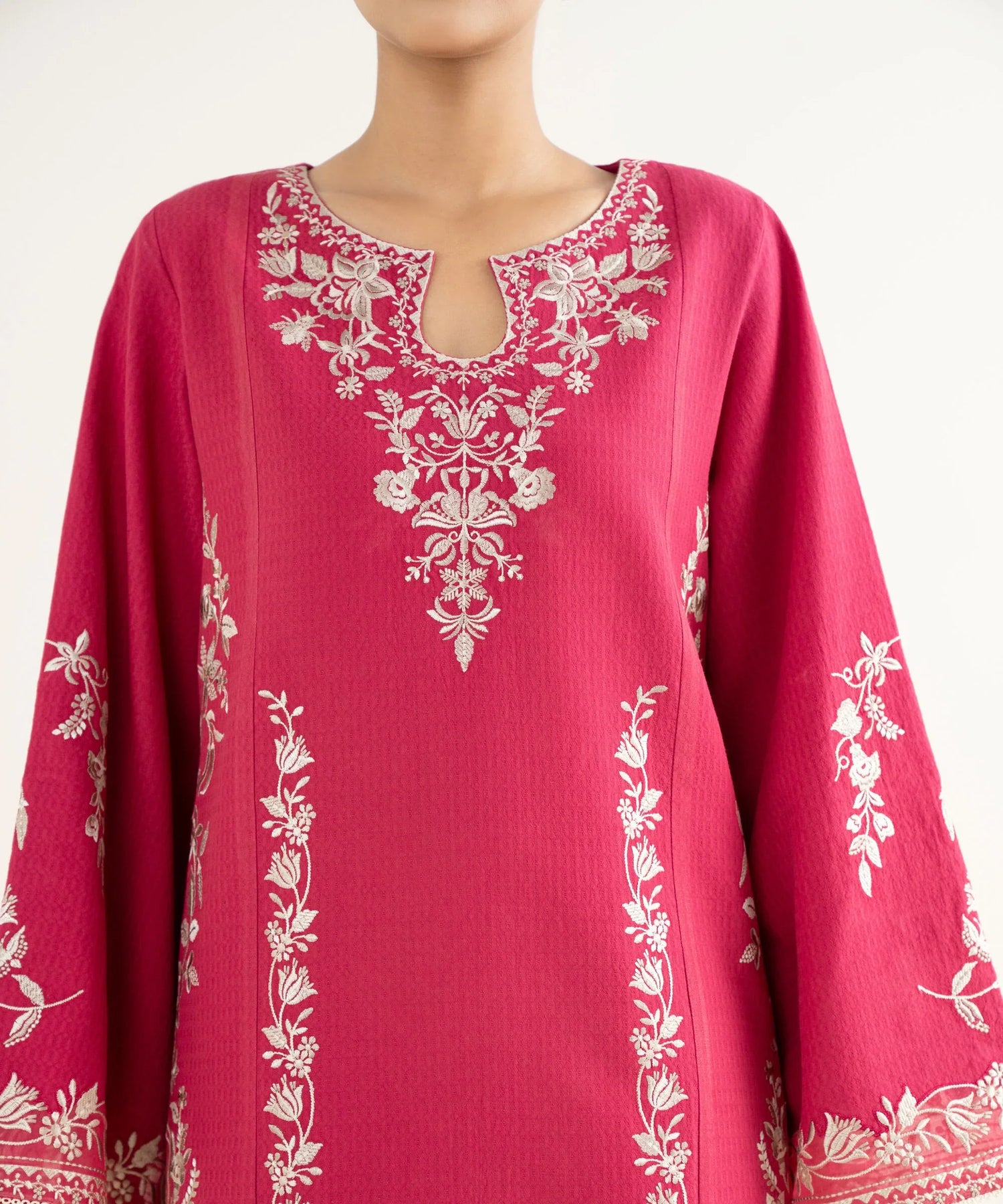 Unstitched Embroidered Lawn 3Pc Suit