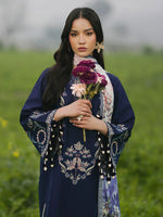 Unstitched Embroidered Lawn 3Pc Suit