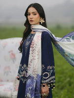 Unstitched Embroidered Lawn 3Pc Suit