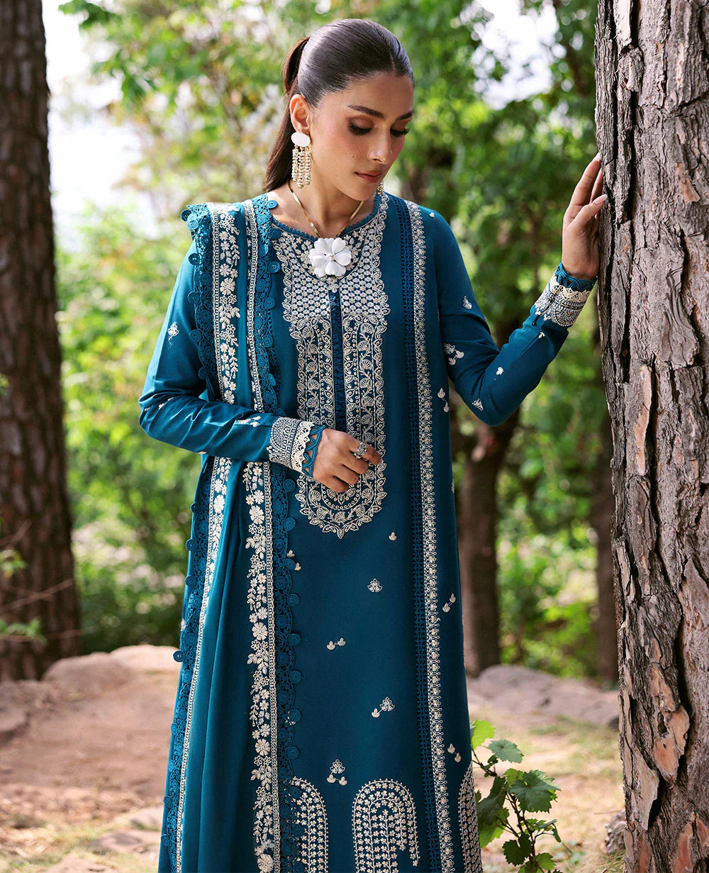 Unstitched Embroidered Lawn 3Pc Suit