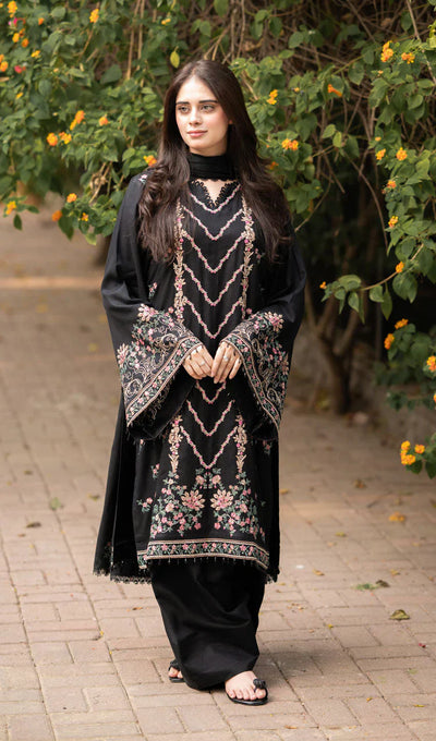 Unstitched Embroidered Lawn 3Pc Suit