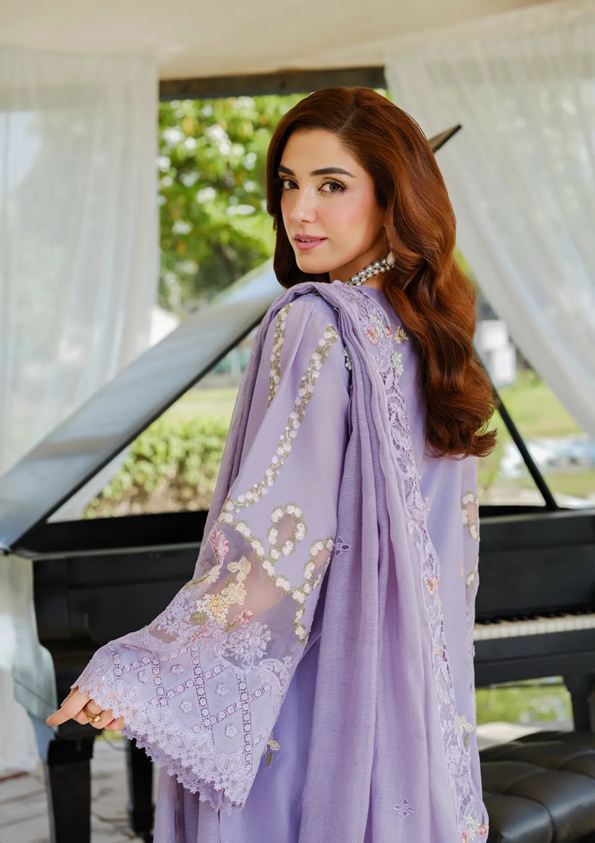 Unstitched Embroidered Lawn 3Pc Suit