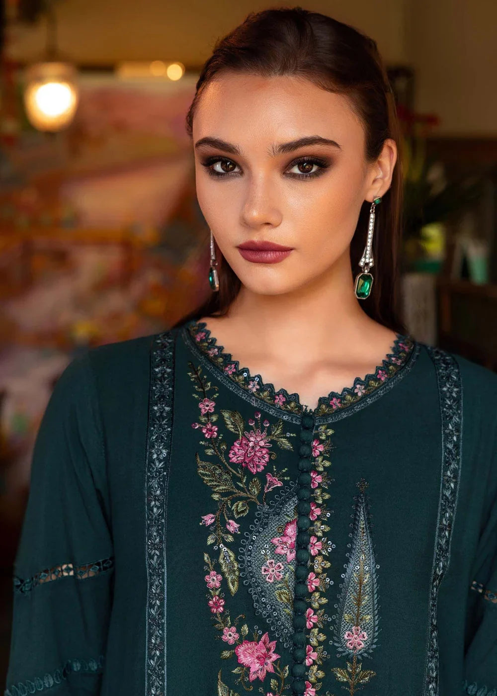 Unstitched Embroidered Lawn 3Pc Suit