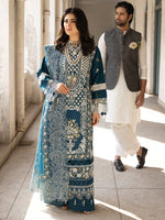Unstitched Embroidered Lawn 3Pc Suit
