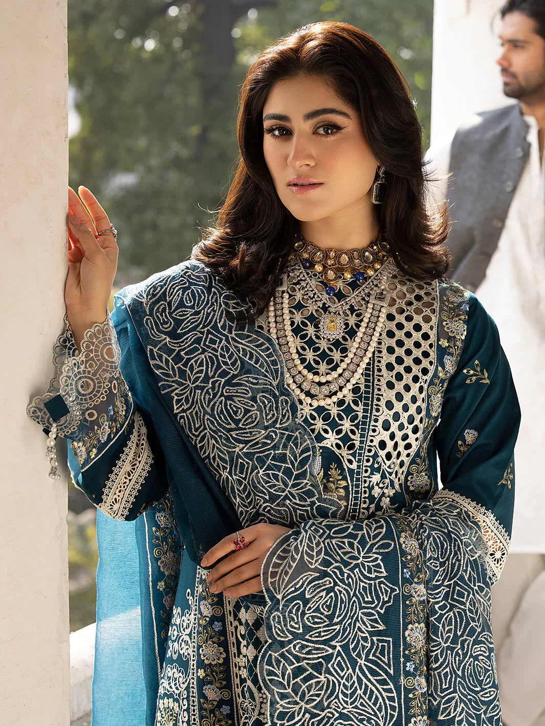 Unstitched Embroidered Lawn 3Pc Suit