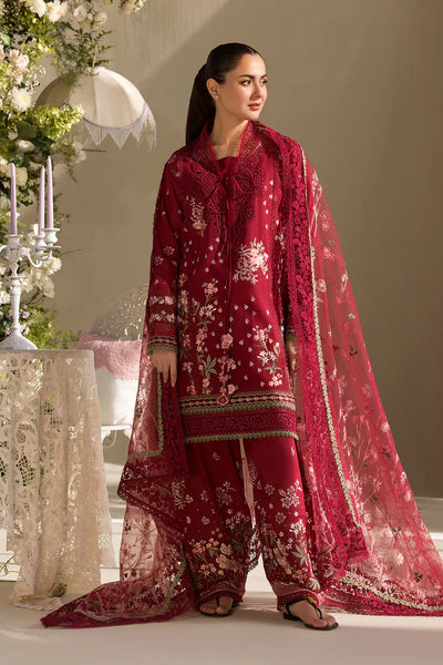 Unstitched Embroidered Lawn 3Pc Suit