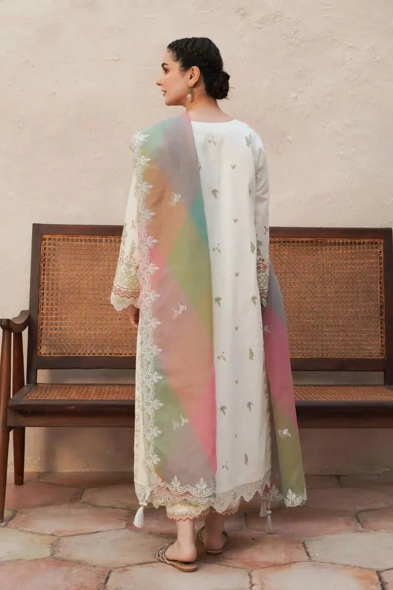 Unstitched Embroidered Lawn 3Pc Suit