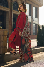 Unstitched Embroidered Lawn 3Pc Suit