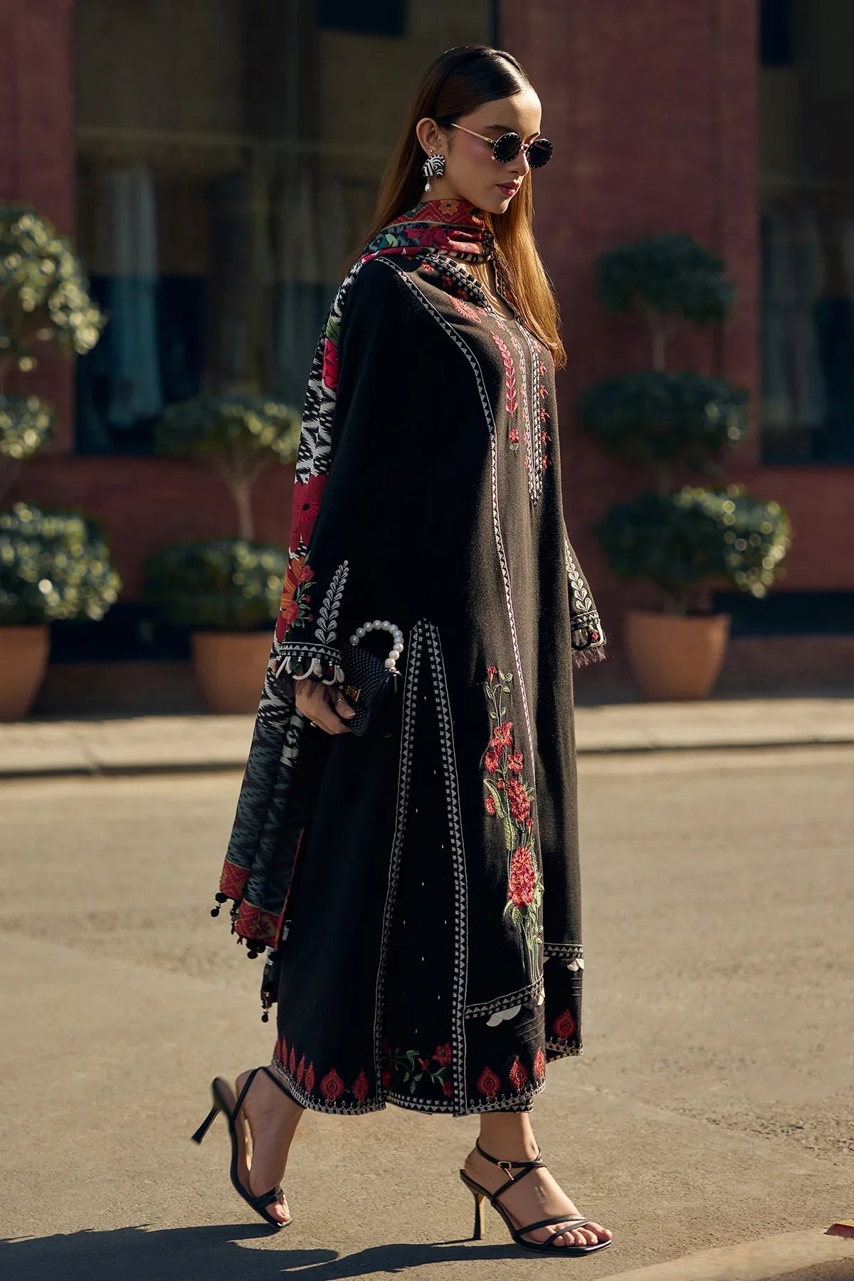 Unstitched Embroidered Lawn 3Pc Suit