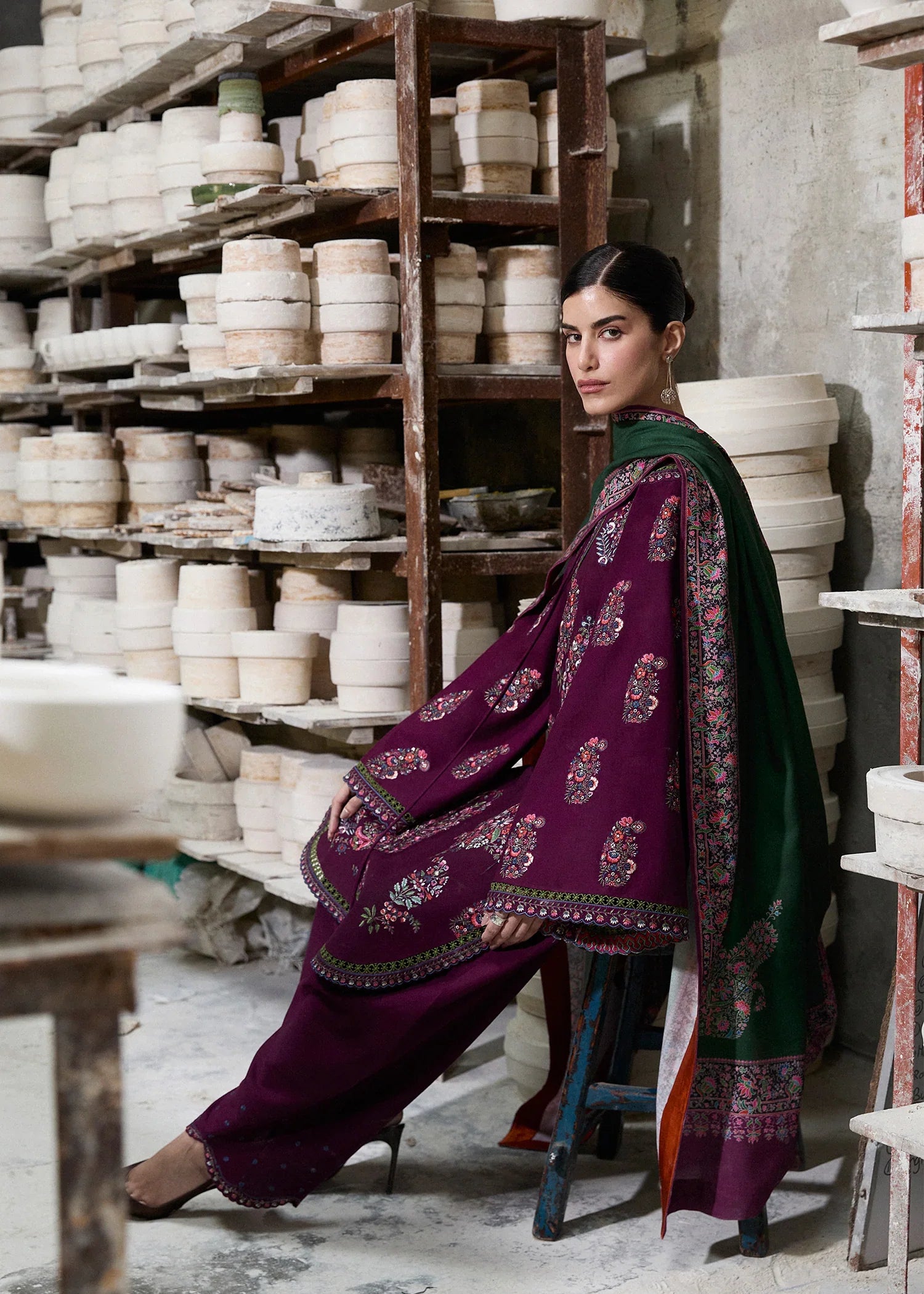 Unstitched Embroidered Lawn 3Pc Suit